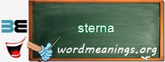 WordMeaning blackboard for sterna